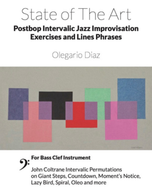 State of The Art - Postbop Intervallic Jazz Improvisation Exercises and Lines Phrases (Bass Clef)
