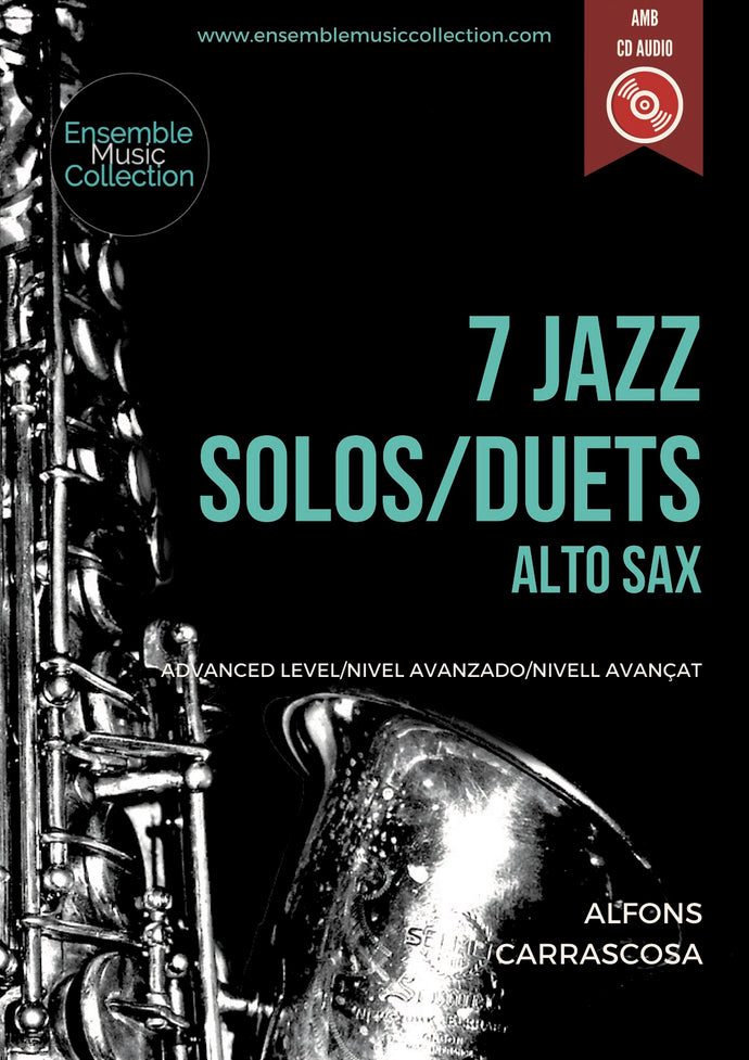 7 Jazz Solos Duets for Alto Sax - Advanced Level