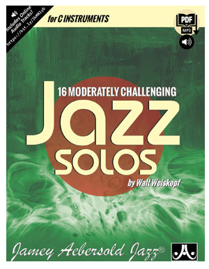 16 Moderately Challenging Jazz Solos - C Instruments